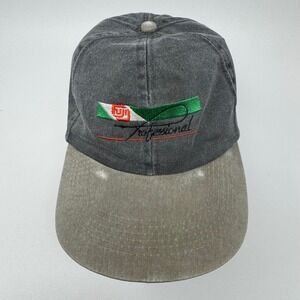 Vintage Fuji Professional Camera Cobra Caps Hat Mens Gray Green Two Tone OSFA